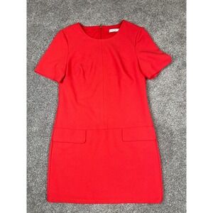 Trina Turk Dress Womens 8 Bright Retro Orange Shift Classic Designer Event 60s